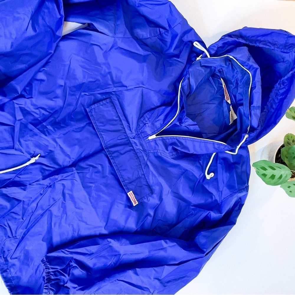 VINTAGE Free Spirit Cobalt Blue Wind Breaker - Retro Style - with Pockets - Picture 11 of 15